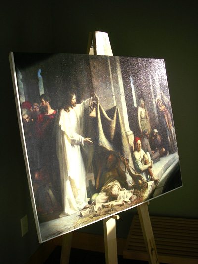 My giclee copy of Carl Bloch's painting Christ Healing the Sick at Bethesda