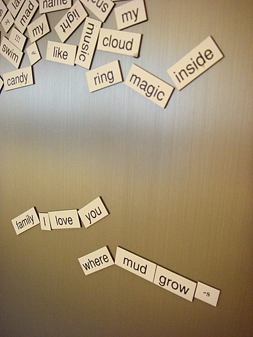 magnetic poetry on our fridge magnetic poetry on our fridge